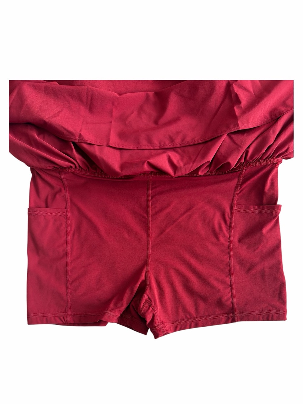 JoyLab Game Day Dress with Built-In Shorts - Maroon - Picture 5 of 11